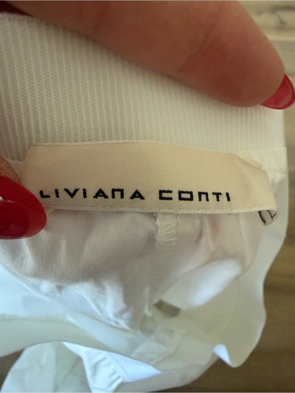 Liviana Conti White Livi Pull-On Cotton Trousers - US 8 (IT 44) - Picture 7 of 8